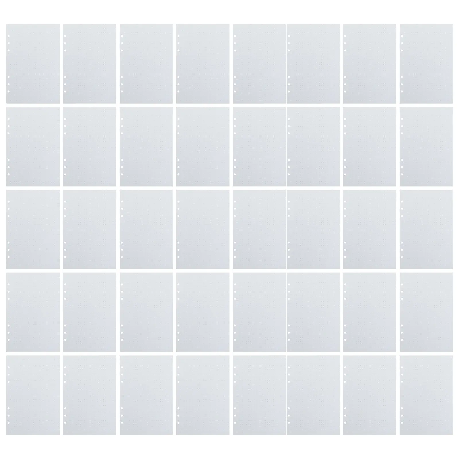 180Pcs A5 Dotted Paper Refill Dot Grid Loose Leaf Sheets 6 Hole Punched Perfect for Notebook Journaling Sketching Writing