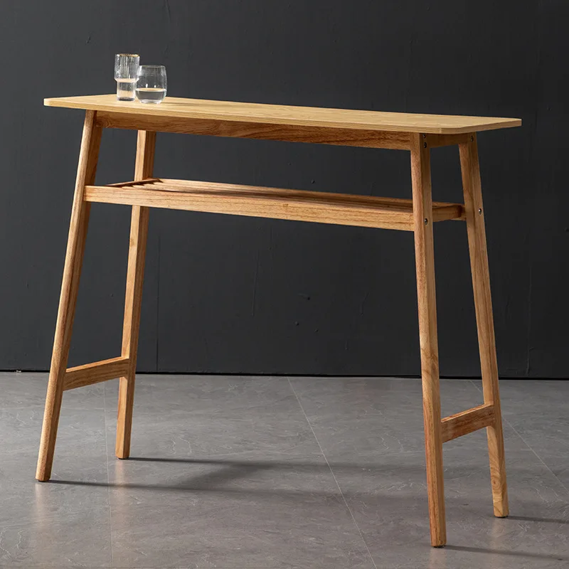 Bar Solid wood tall table Simple household bar Living room partition Bar table Coffee table Small apartment