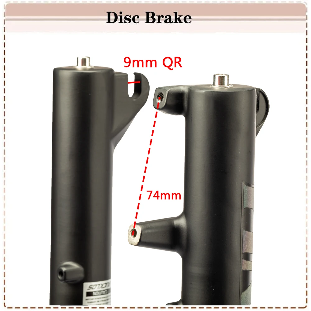 BUCKLOS 20 Zoll Fahrradgabel Federung Faltradgabel für 2,5/3,0/4,0/5,0 Reifen 9*135mm E-Bike Gabeln Schnee- und Strandfahrradgabeln – Detail 32