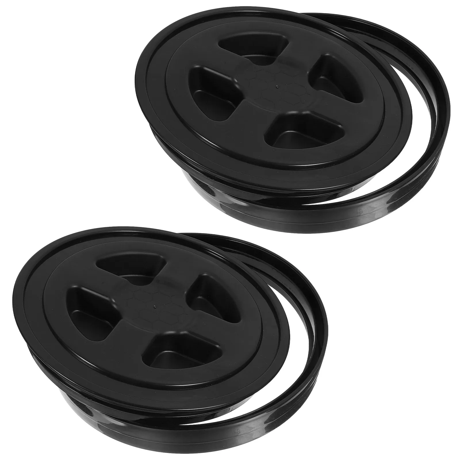 2Pcs Lock Bucket Lid Airtight Seal Leak Proof Screw Cover Utility Bucket Lid Replacement for Car Wash Pet Food Storage view 5
