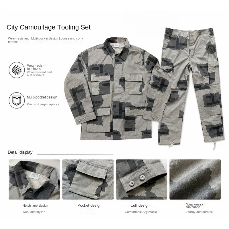 T-Block BDU Set Experimental T-shaped Urban Long Sleeved Pants