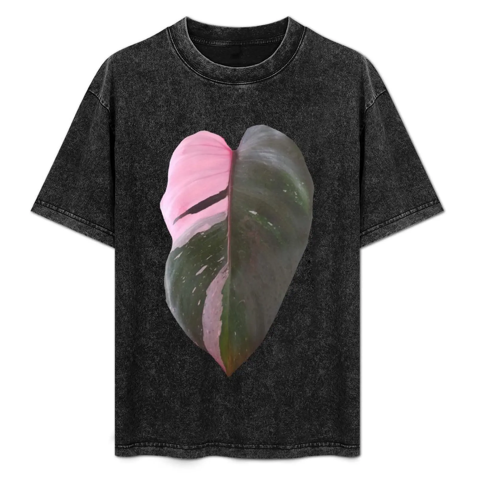 

Pink Princess Philodendron Leaf Plant T-Shirt Basic Short Sleeve T-Shirt for Men