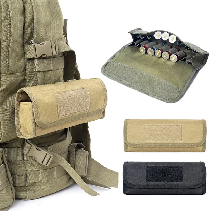 18 Round Tactical Shell Holder Ammo Bag 12/20 Gauge Shotgun Cartridges Bullet Pouch Hunting Shooting  Molle Waist Bag