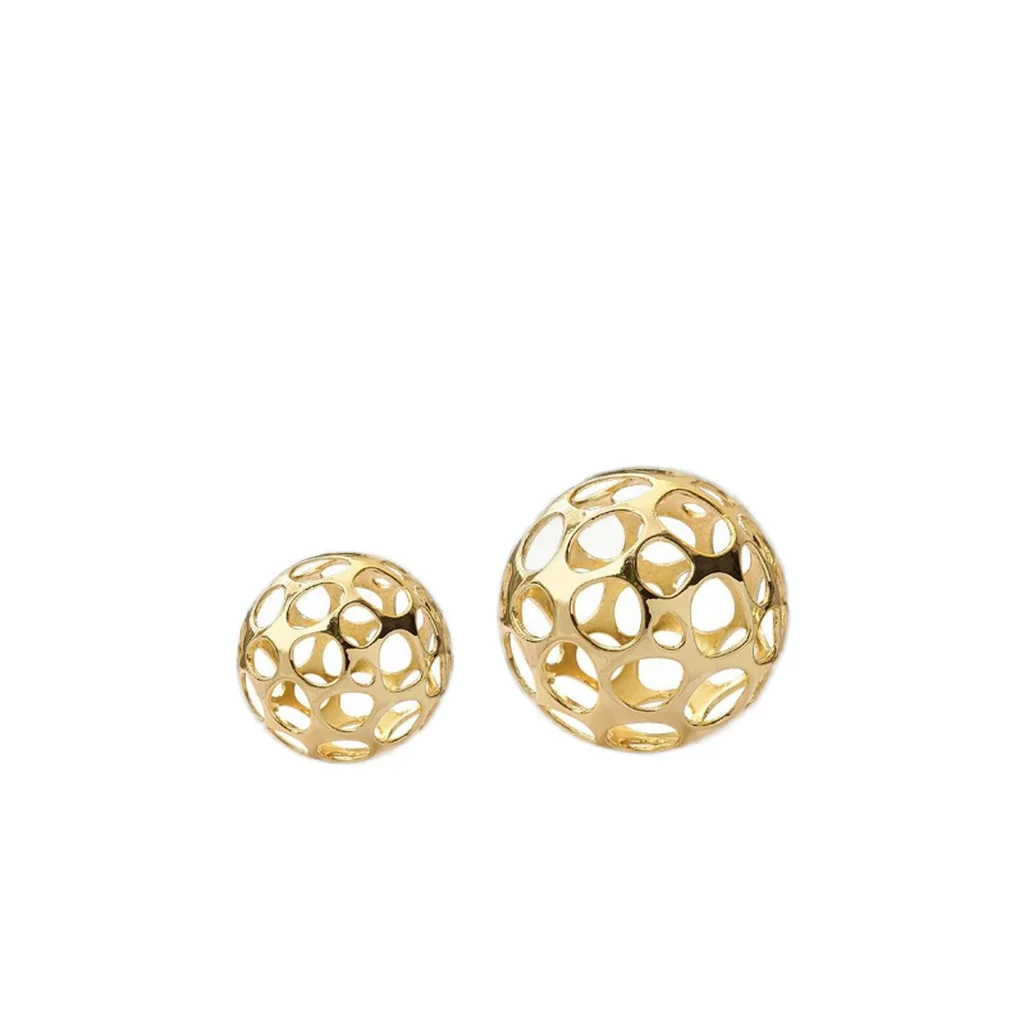 

za-Model Room Home Accessories Ornaments Hollow Metal Irregular Spherical Decorative Art Geometric Living Room Birthday Decor%