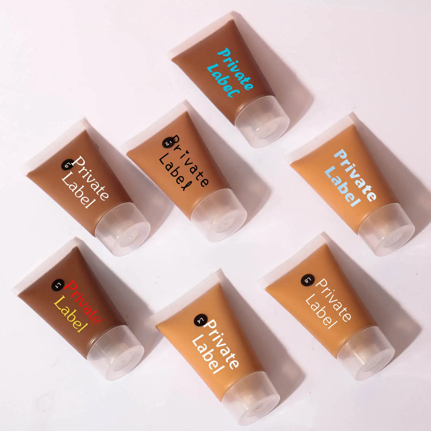 Customized Face  Cream Matte Oil Control Squeezed Tube Long Lasting Waterproof Concealer Liquid Full Coverage Foundation