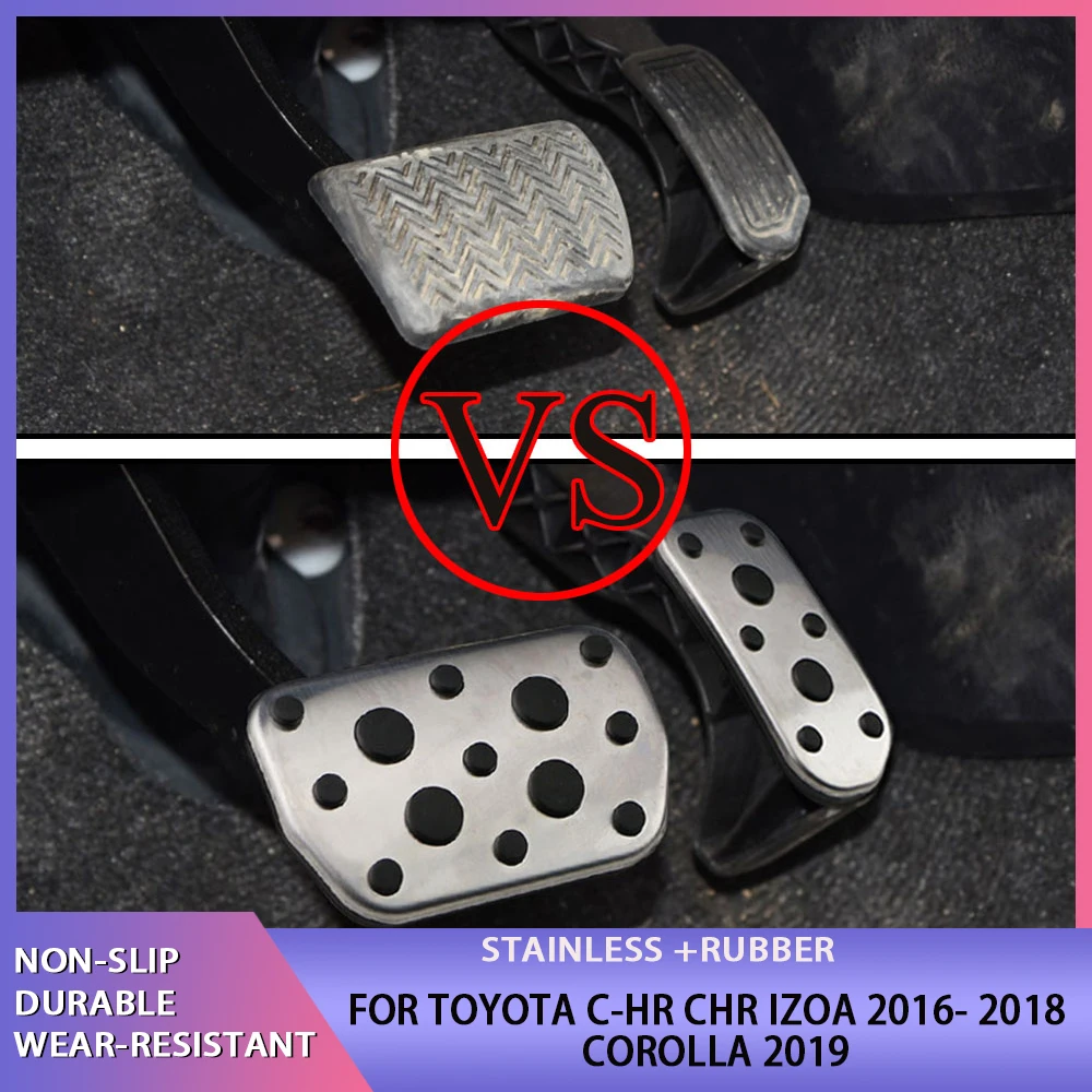 Stainless Steel Gas Fuel Brake Pedal Pads Cover AT for LEXUS NX200 NX300H NX200T for Toyota Corolla 2012-2019 RAV4 2014-2018