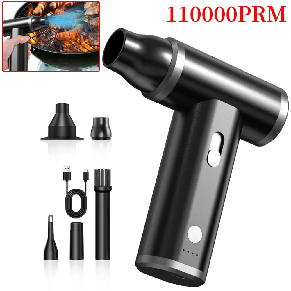 

110000PRM Compressed Air Duster Brushless Motor Electric Air Duster 2000mAh Portable Air Blower for Electric Devices Cleaning
