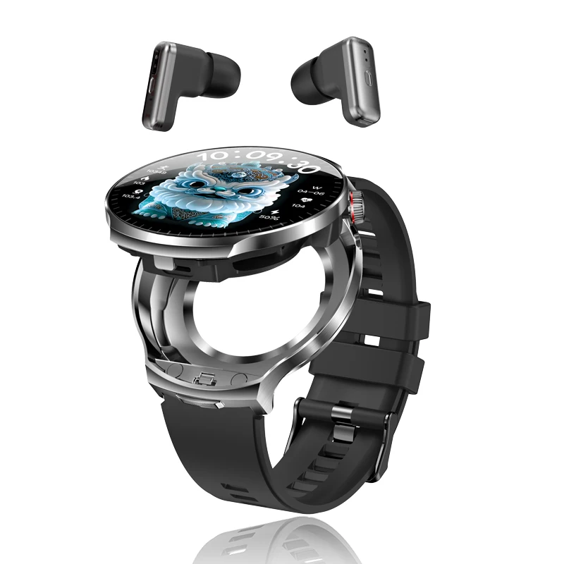 New TWS Smart Watch Build-in Earbuds 1.85inch Screenrt 2 IN 1 Wireless Earphones Blutooth Call Calories Sports Smartwatch