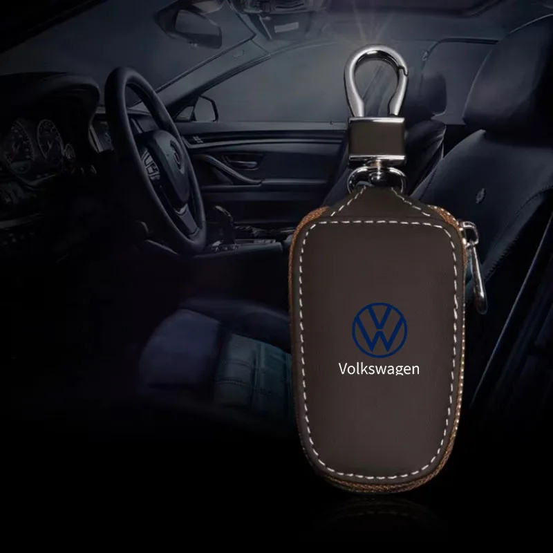 

Leather Car Key Case Cover Shell For VW Volkswagen ID.3 ID.4 Golf 8 2022 2023 MK8 Cupra Skoda Octavia A8 SEAT Leon MK4 Formentor