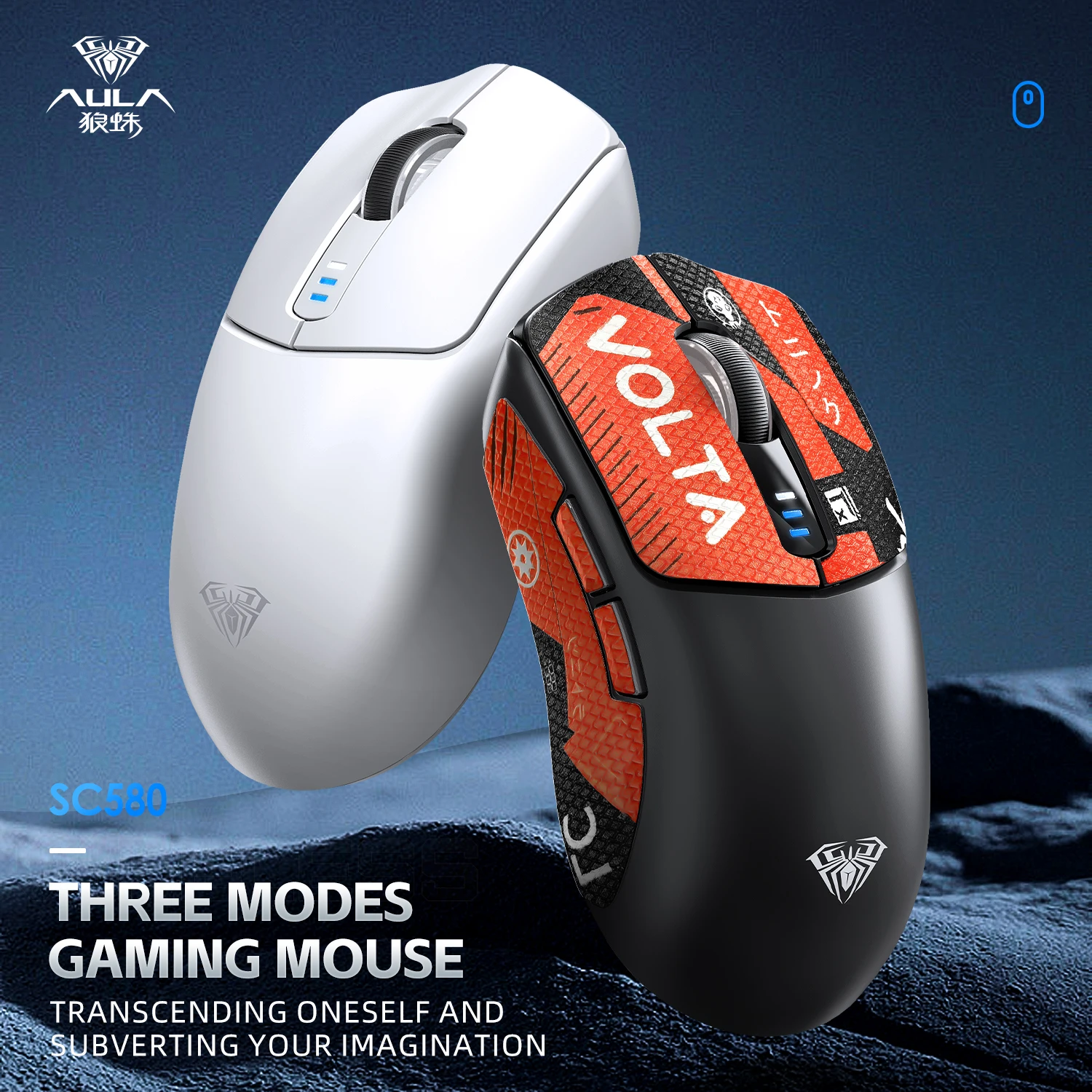 

AULA SC580 Gaming Mouse Tri-mode Rechargeable Ergonomic Bluetooth Mouse 10000 DPI Wireless Bluetooth Mice for Office Gaming Orig