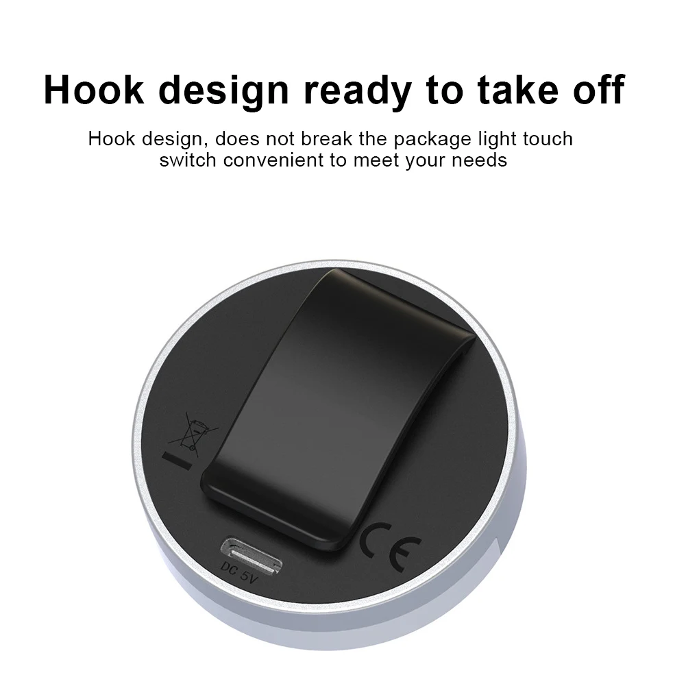 ضوء المحفظة مع جهاز استشعار تلقائي يضيء حقيبتك المستديرة مع مصباح حقيبة التحكم باللمس بمشبك خلفي للأصدقاء الأم #4