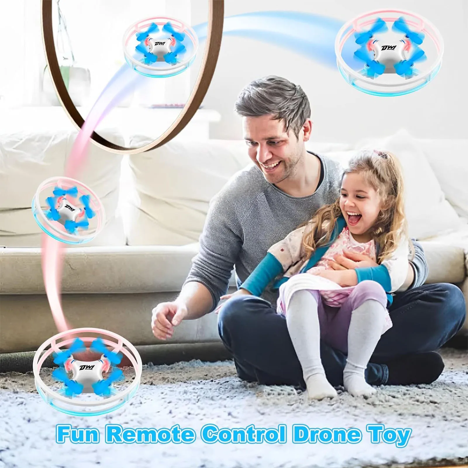 2.4Ghz Remote Control Drone Toy 360 Degree Flips Auto Hovering Beginner UFO Drone Toy for Children's Toy Gift Electric RC Plane