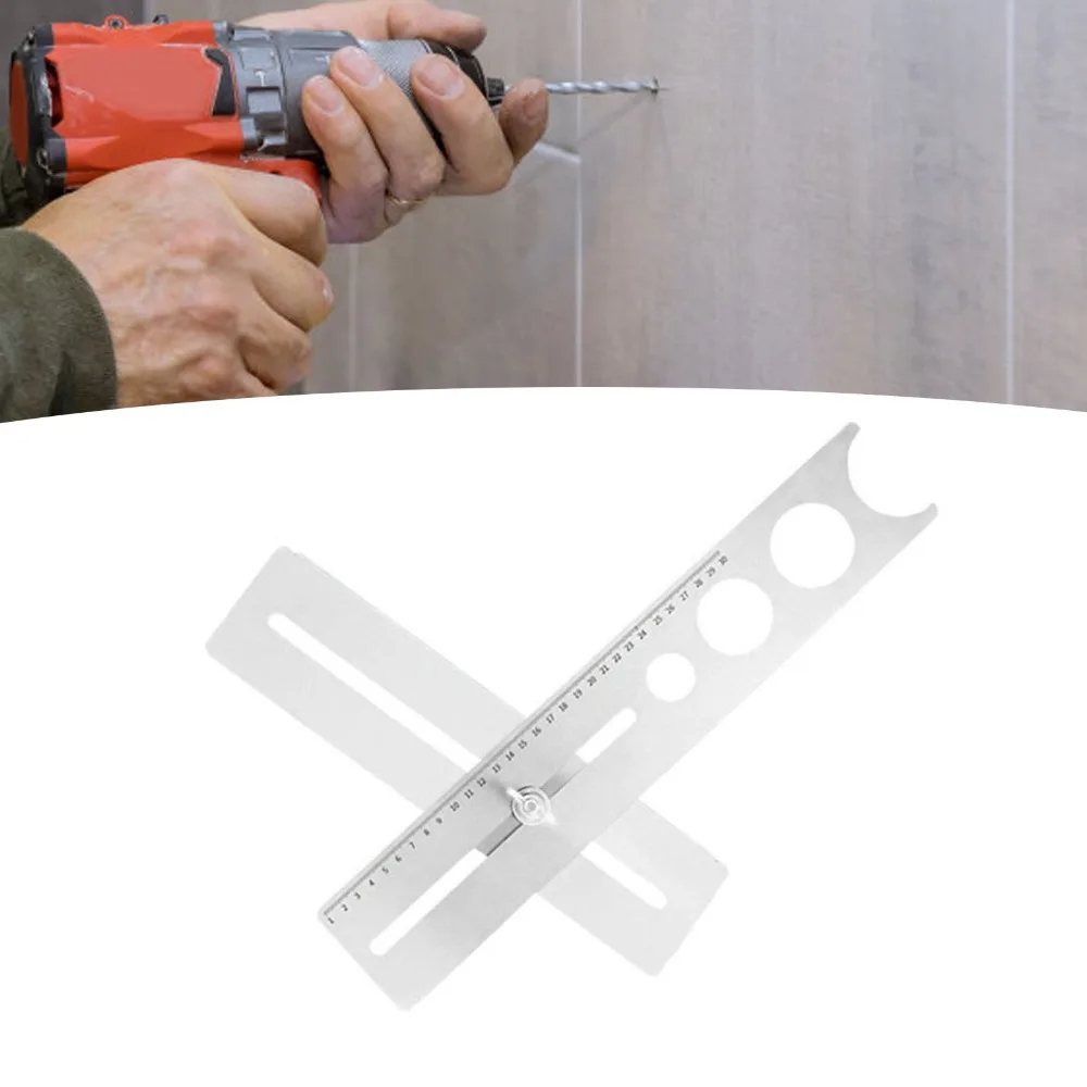 Stainless Steel Tile Hole Locator Portable Design Hole Size 25mm 40mm 45mm 55mm Marble Punching Tool Accurate Positioning