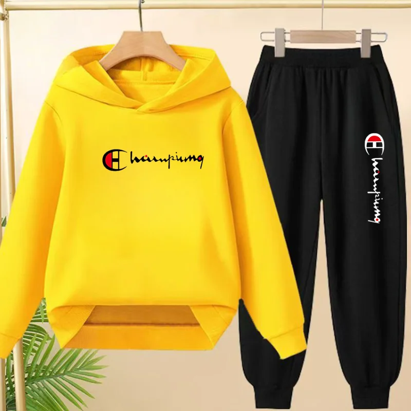 Neue Herbst- und Winterkleidung für Jungen und Mädchen im Alter von 3 bis 13 Jahren, Sportbekleidungssets, lässige lange Hosen, Kapuzenpullover und Sportuniformen. – Detail 17