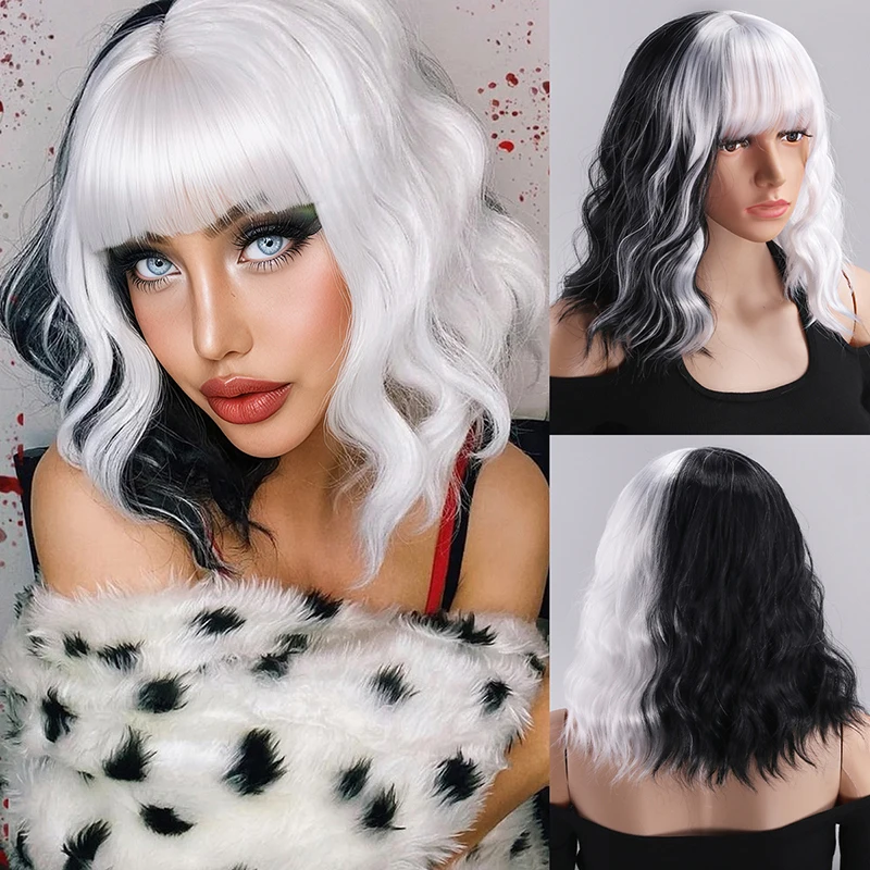 

COS wig short roll corn perm Halloween double piece design Synthetic fiber wig