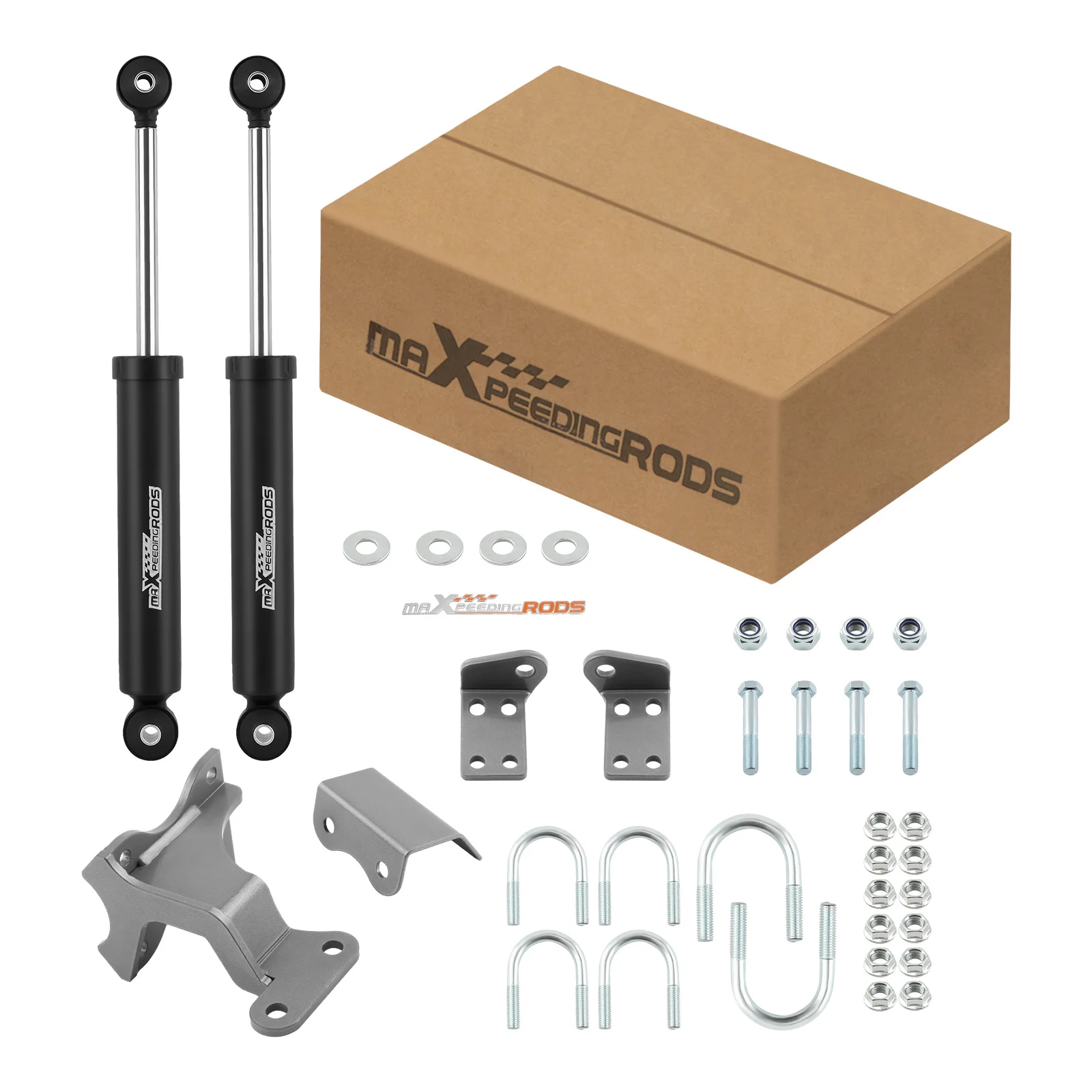 

New Dual Steering Stabilizer Kit Black Powdercoated for Jeep Wrangler JK 2 Door & Unlimited JK 4 Door 2007-2017