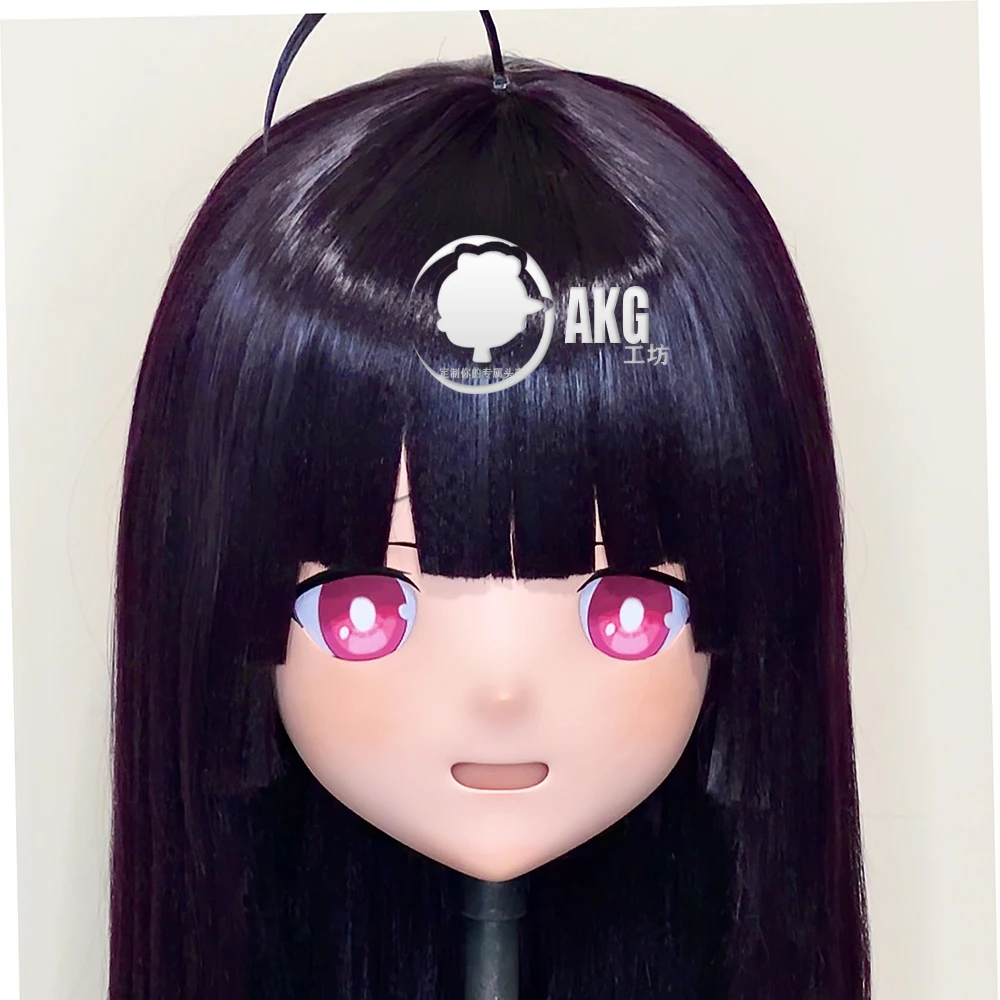 

Customize Character Female/Girl Resin Kig Full Head With Lock Anime Cosplay Japanese Anime Kigurumi Mask