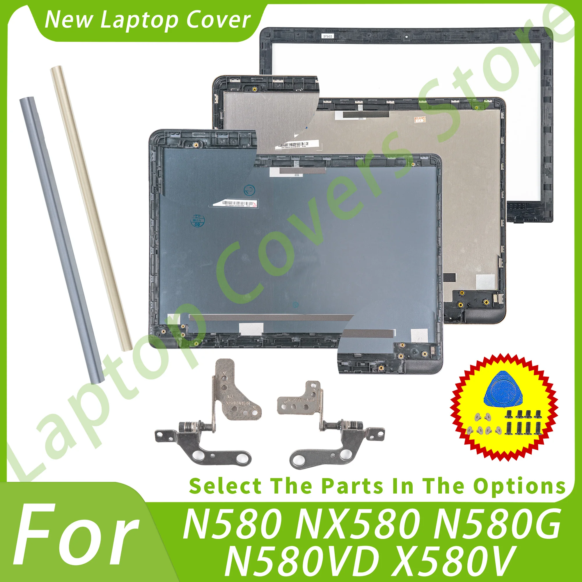 

Metal Covers For N580 N580V N580G N580VD NX580V NX580VD LCD Back Cover Top Case HingeCover Notebook Parts Replace 15.6inch