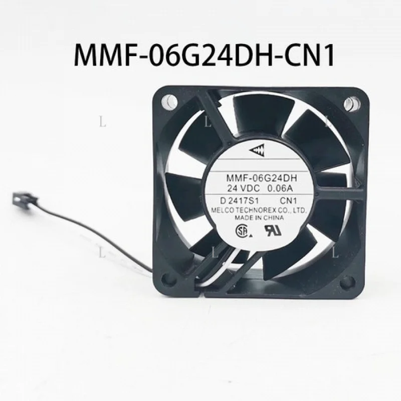 

L инверторный вентилятор охлаждения для MELCO 24 В постоянного тока 0,06 А 2 провода 60*60*25 мм MMF-06G24DH-CN1