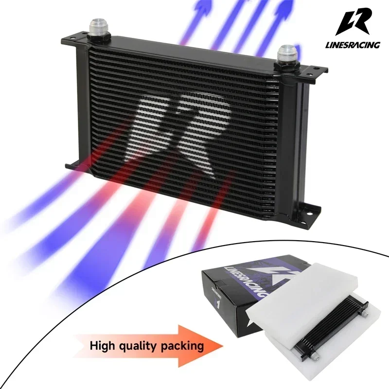 

LR Oil Cooler AN10 25 Row 248mm Mocal Type Engine Transmission Mocal Aluminum Black/Silver