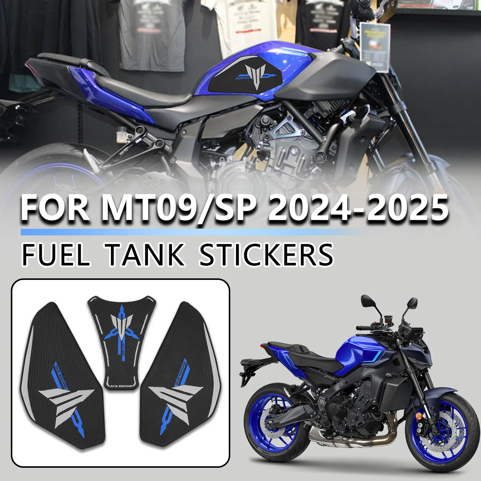 

MT 09 New Motorcycle TANK PAD Fuel tank traction pad side fuel tank sticker Accessories For YAMAHA MT-09 MT09 SP 2024-2025