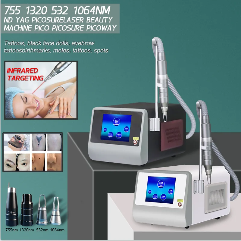 

PMU Picosecond Laser Tattoo Removal Machine Nd Yag Laser Eyebrow Eyeliner Washing Carbon Peeling Professional Beauty Equipment