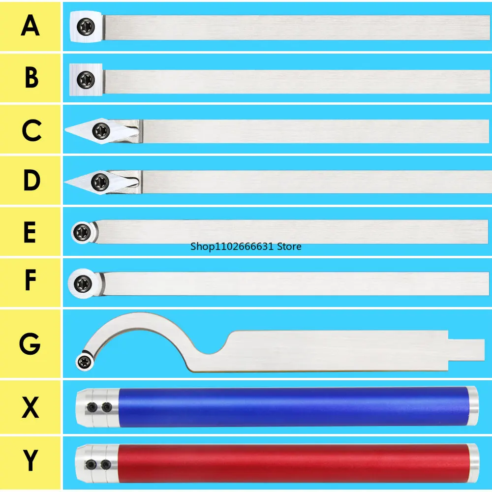 

1Pc wood turning tool, hard alloy insert, swan neck wood turning tool, lathe, aluminum handle for 4 use