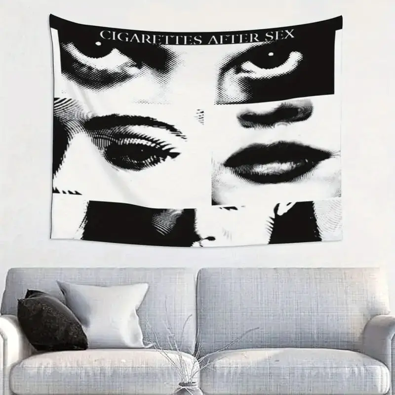 VIKAMA Cigarettes After Sex Tapestry Wall Hanging Art Print for Bedroom Living Room Dorm Room Aesthetic Boho Home Decor