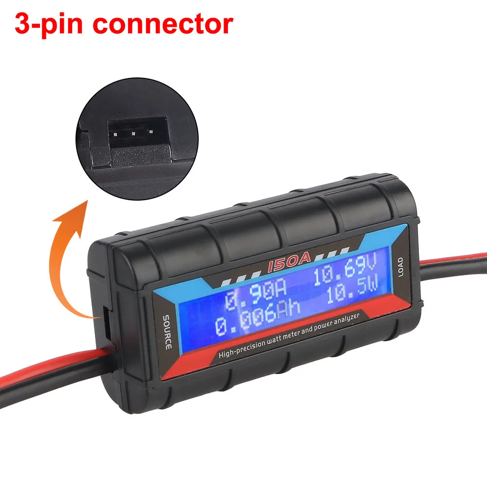 Multifunctional Watt Detector Tester High Precision Watt Meter Voltmeter Ammeter LCD Digital Screen 150A 0-60V Power Analyzer