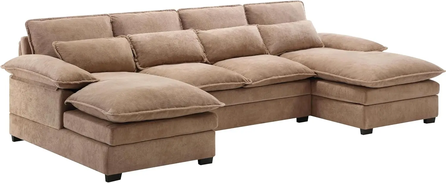 Modular Sectional Sofa Modern Oversized Upholstery Sofa Couches with Double Chaise for Living Room