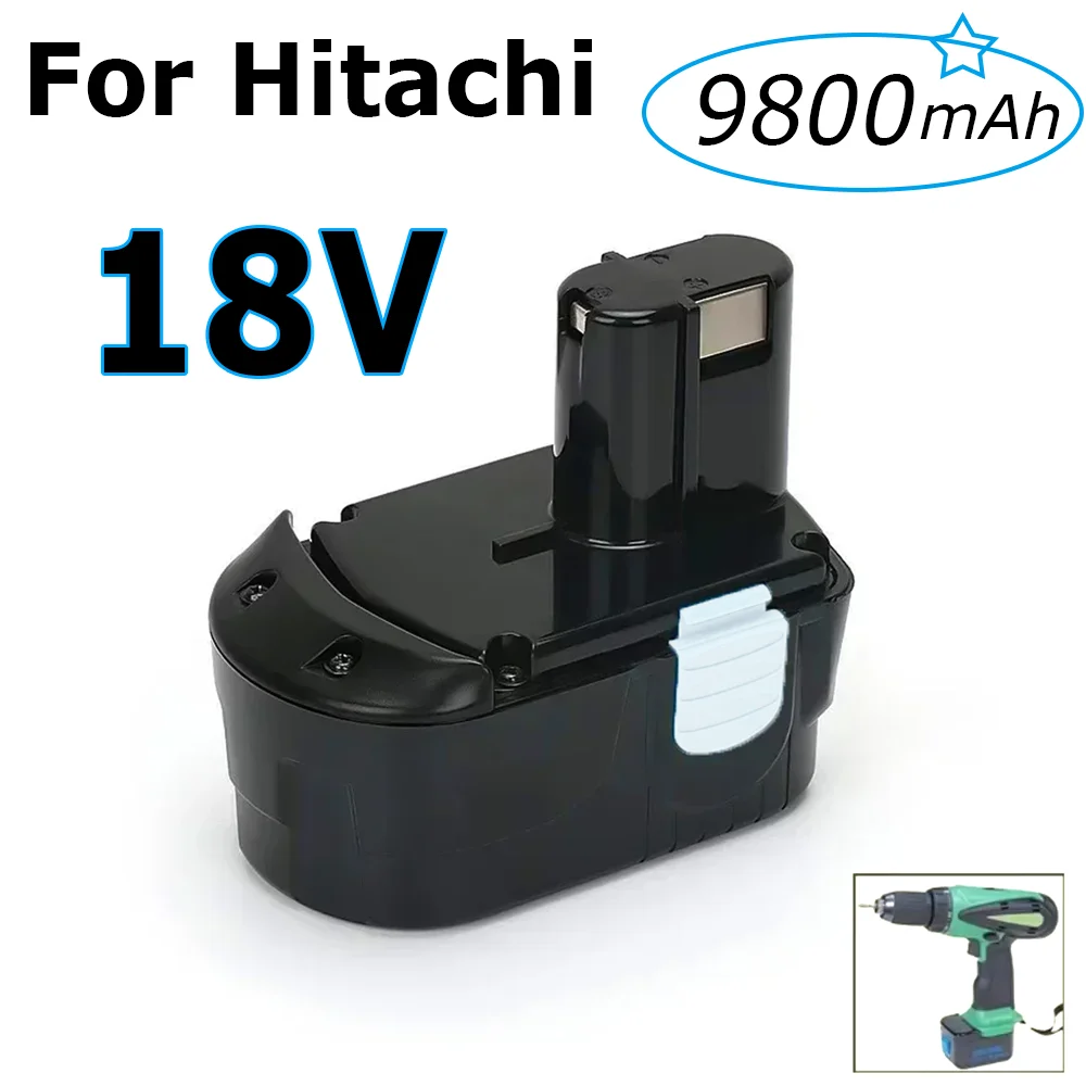 18V 9.8A Ni-Cd EB1814SL EB1820 EB1812S EB1830HL Rechargeable Replacement Battery for Hitachi Power Tools DS18DL DS18DFL DS18DVF3