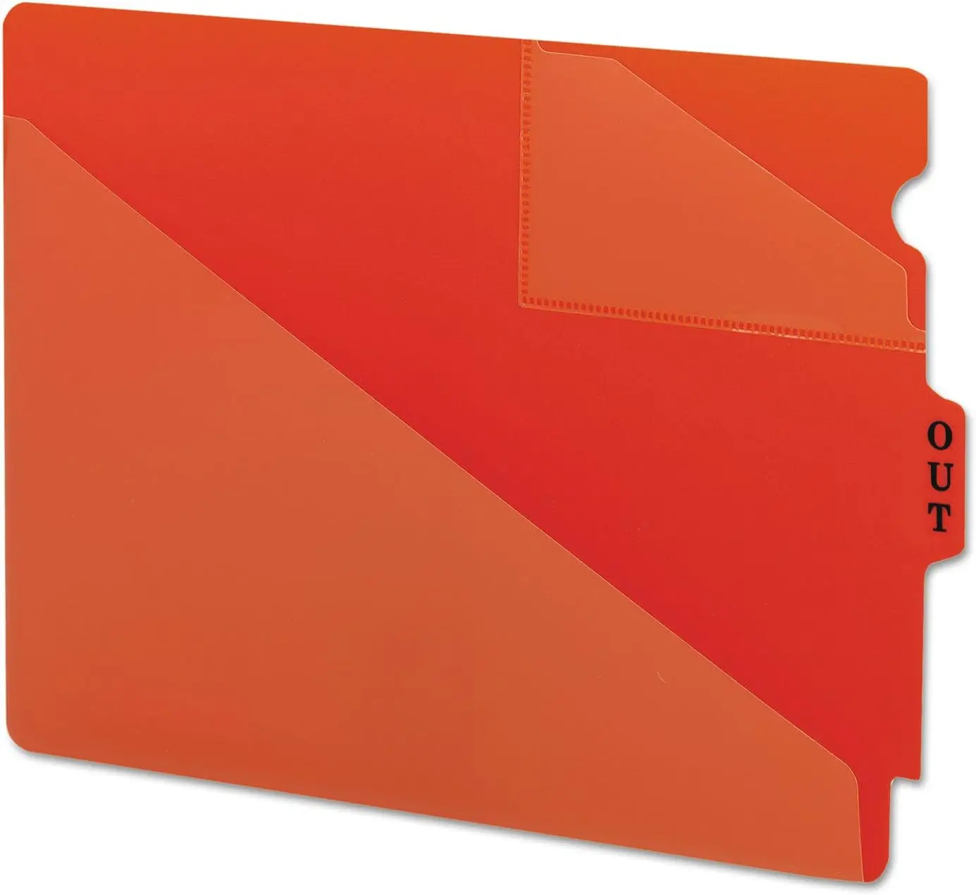 

Red End Tab Poly Out Guide, Two-Pocket, Center Tab, Letter Size, 50 Pack