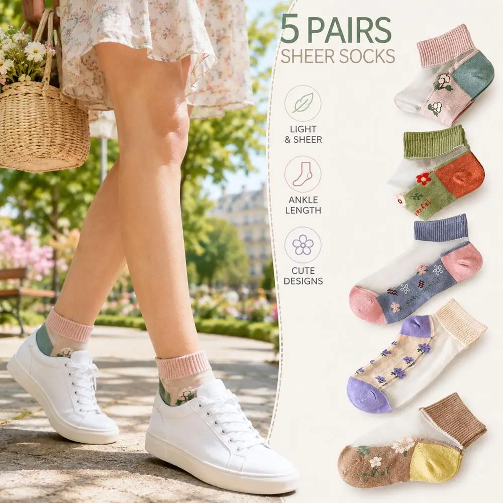 Children's Zippered Sock Bag Crystal Design Breathable Cotton Bottom Spring Summer Short Tube Boat Socks for Women Transparent