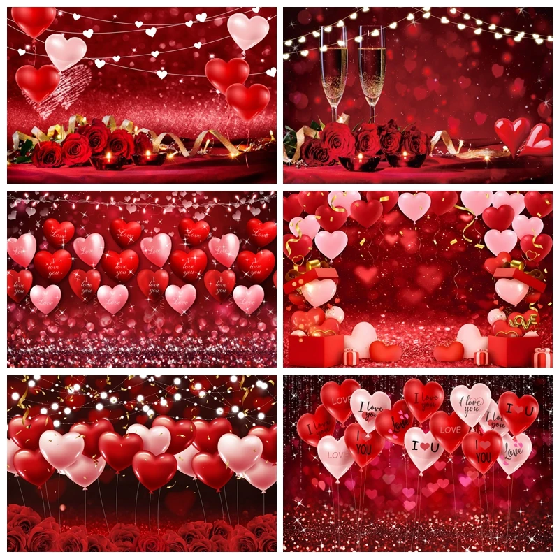 

Light Spot Bokeh Balloon Valentine's Day Backdrop Photography February 14 Champagne Party Background Couple Photo Photohraphic