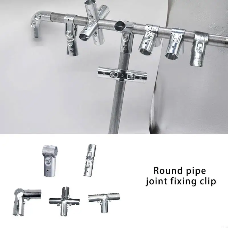 20mm Round Pipe Joint Fixing Buckle Carbon Steel T Pipe Connectors Tees Clamps For Stable And Long Lasting Performances