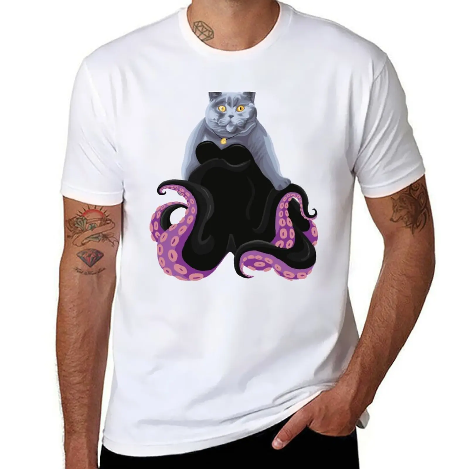 Ursula the Sea Cat T-Shirt anime clothes funny costumes Personalized t-shirt blue lock mens clothes