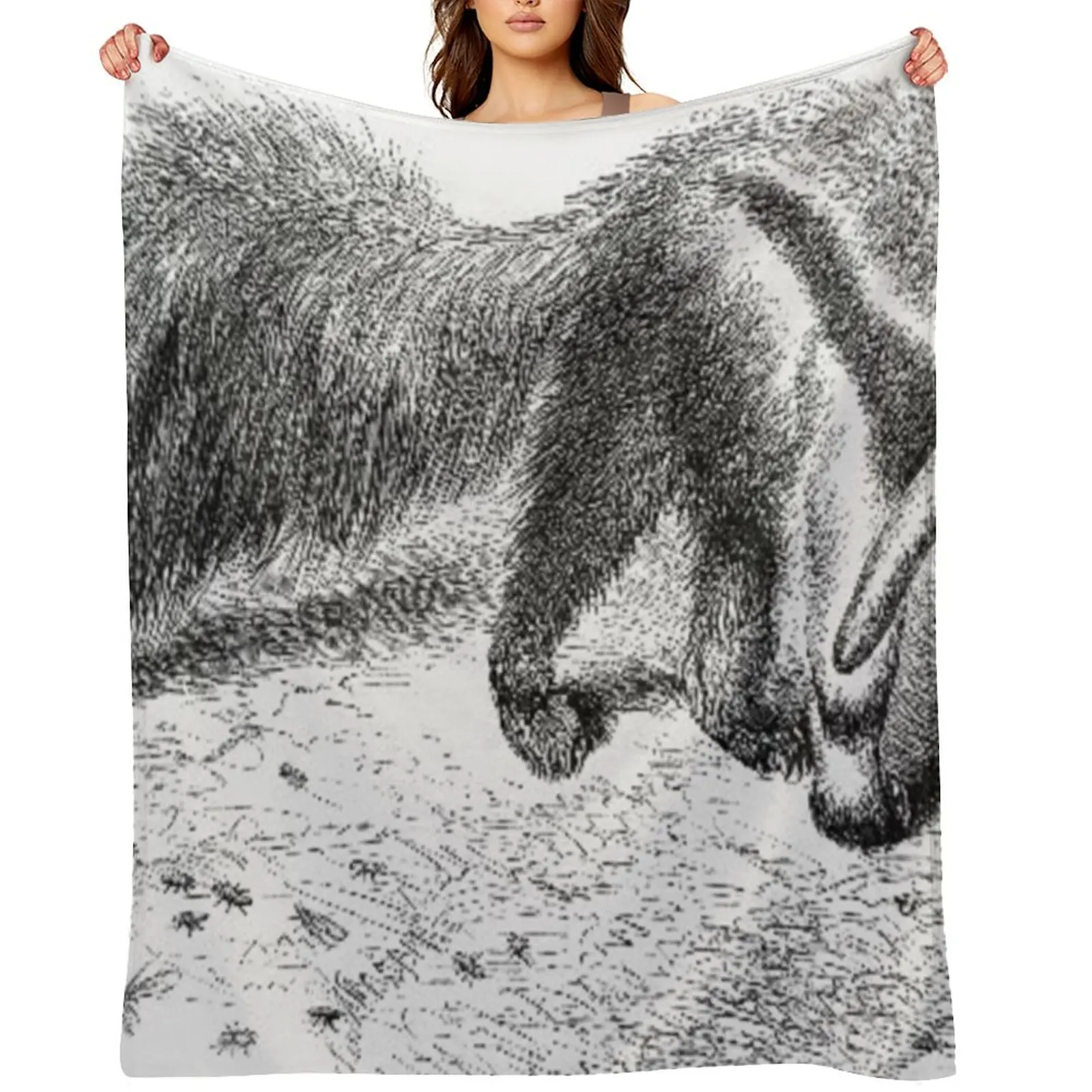 

Giant anteater from Eccentricities of Animal Creation Throw Blanket Polar Decorative Sofa blankets and throws Blankets