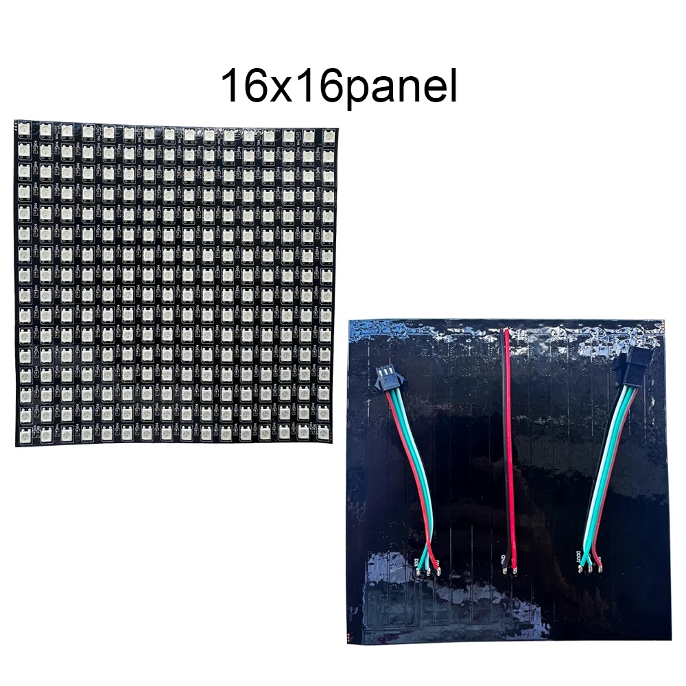 Panel de luz LED Digital Flexible, luz direccionable individualmente, WS2812B, RGB, WS2812, 8x8, 16x16, 8x32 píxeles, pantalla endc5v