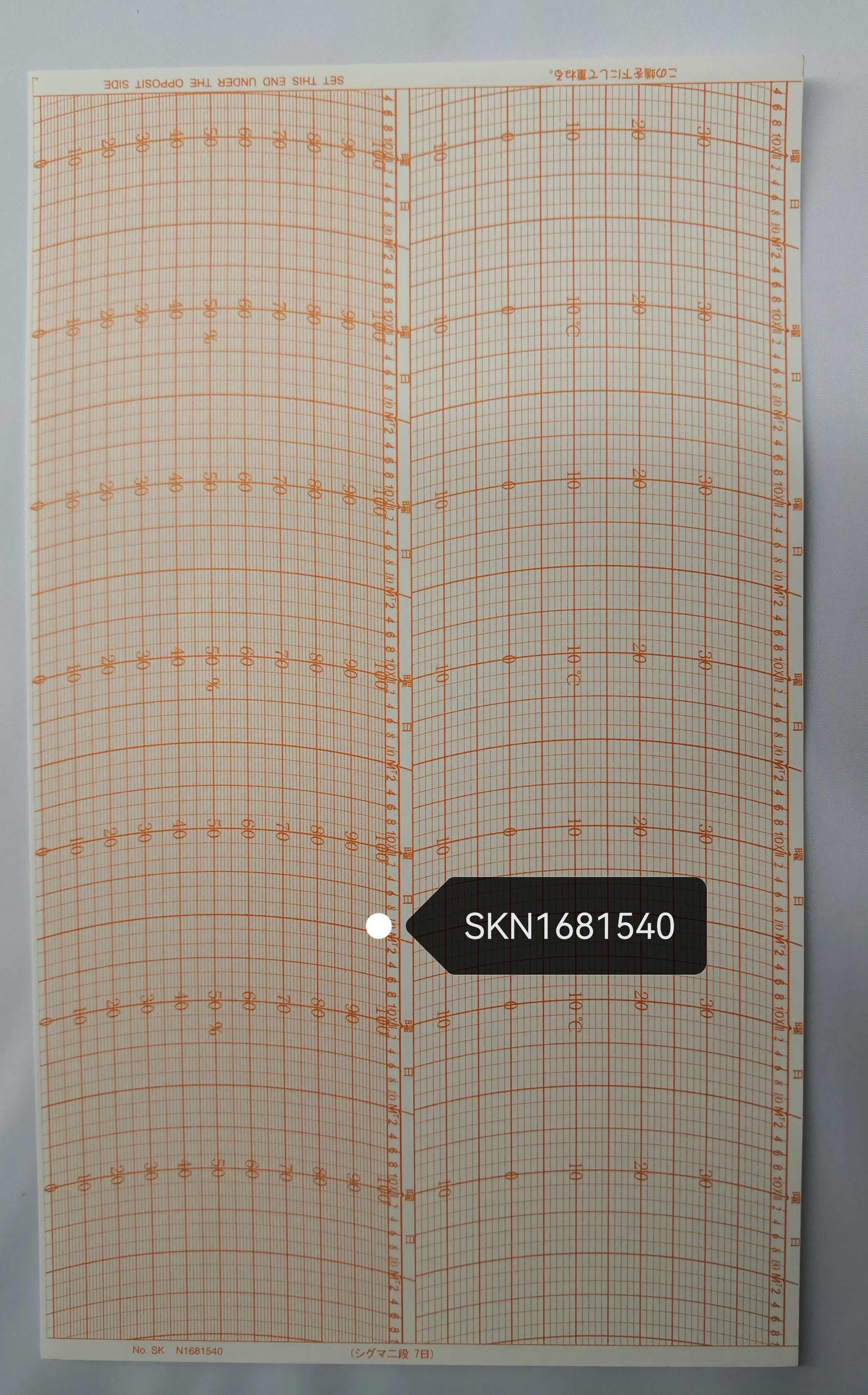 SKSATO SIGAMII Temperature and Humidity CHART, 7202-62, AR140-2