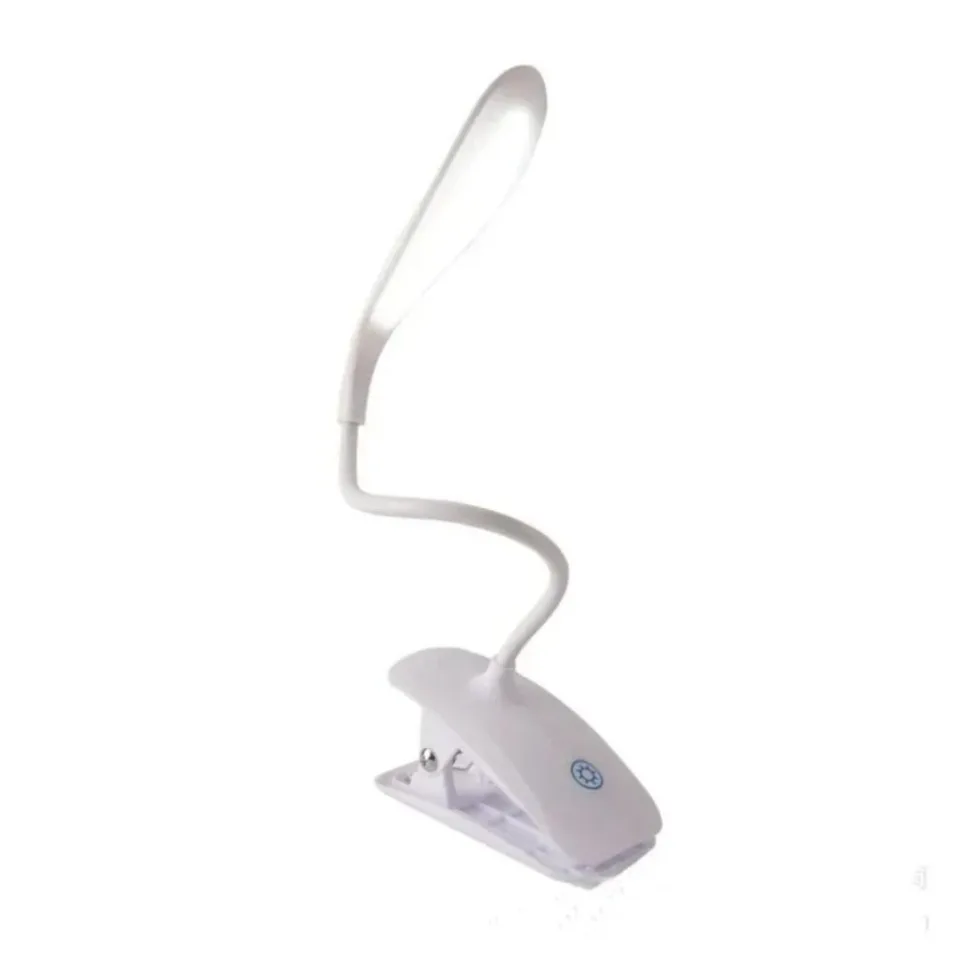 LED Clip On Reading Lamp 360° Adjustable Flexible Hose Dimmable Eye Protection For Bedside Study Desk Reading Light Accessory