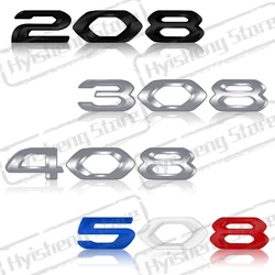 Metal Car Styling For New Peugeot 208 308 408 508 Tricolor Blue White Red Sticker Front Hood Badge Rear Trunk Body Emblem