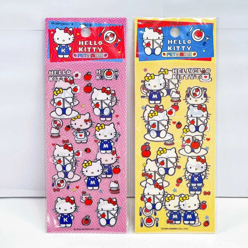 

24 упаковки/лот Kawaii Sanrio Kitty наклейка милый скрапбук DIY дневник декоративная уплотнительная наклейка альбом наклейка этикетка