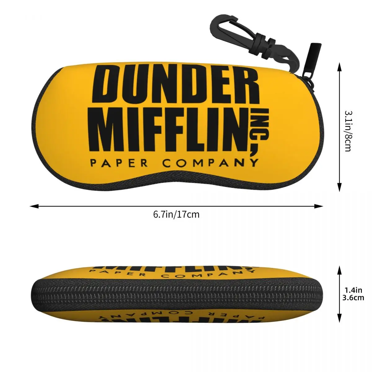 Custom Dunder Mifflin Paper Company Shell Glasses Case Unisex The Office TV Show Eyeglasses Case Sunglasses Protector Box