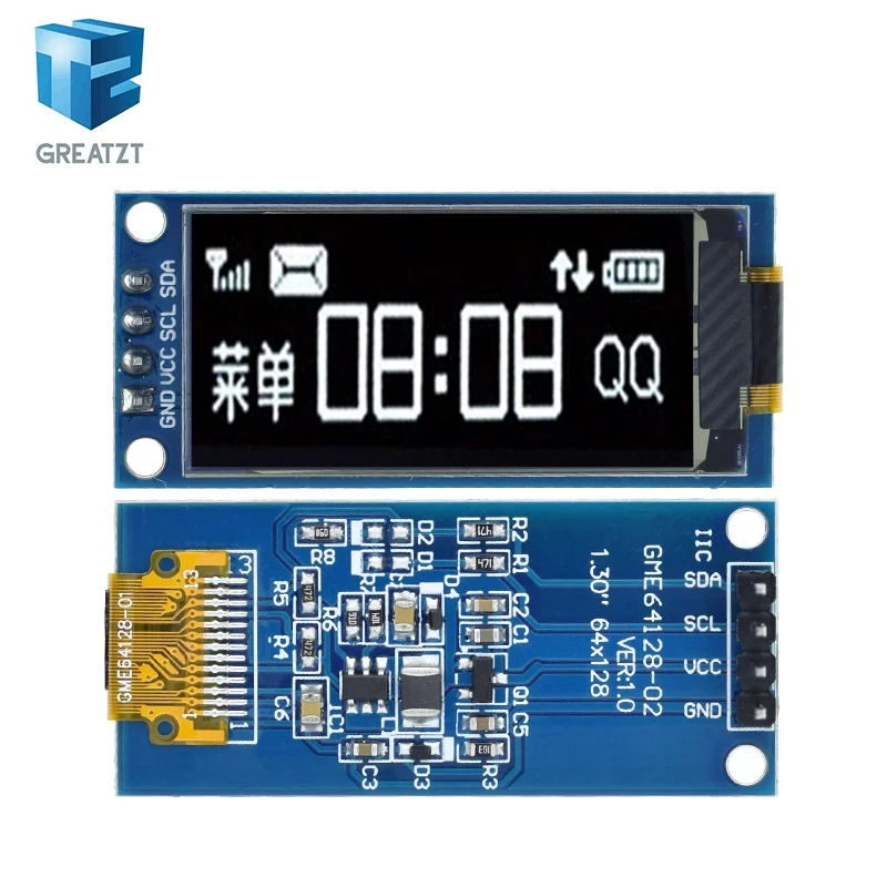 

1.3 inch OLED display 64×128 LCD module SH1107 LCD 1.3 "OLED Vertical screen module for arduino