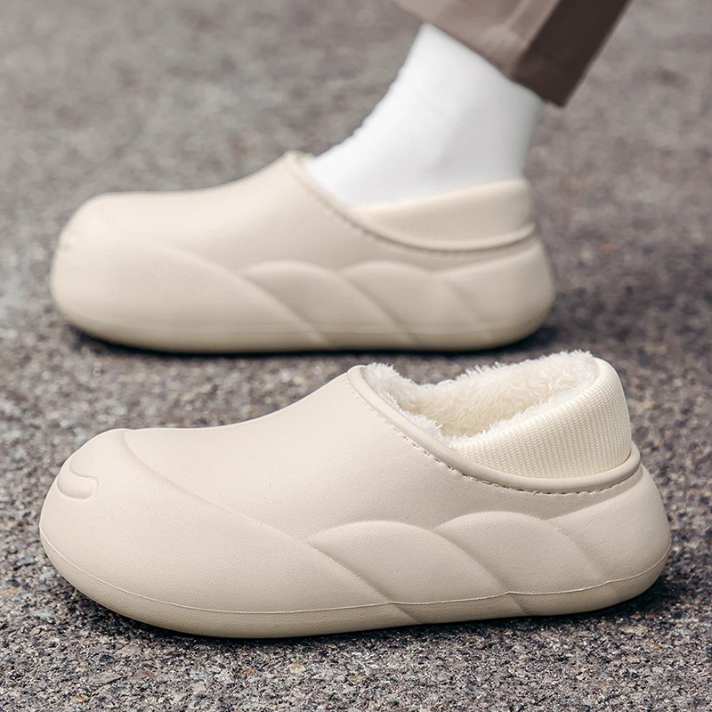 

A Pair of New Women's Cotton Slippers, Non-Slip Casual Indoor Home Shoes, Fashionable Closed-Toe Women's Cotton Shoes