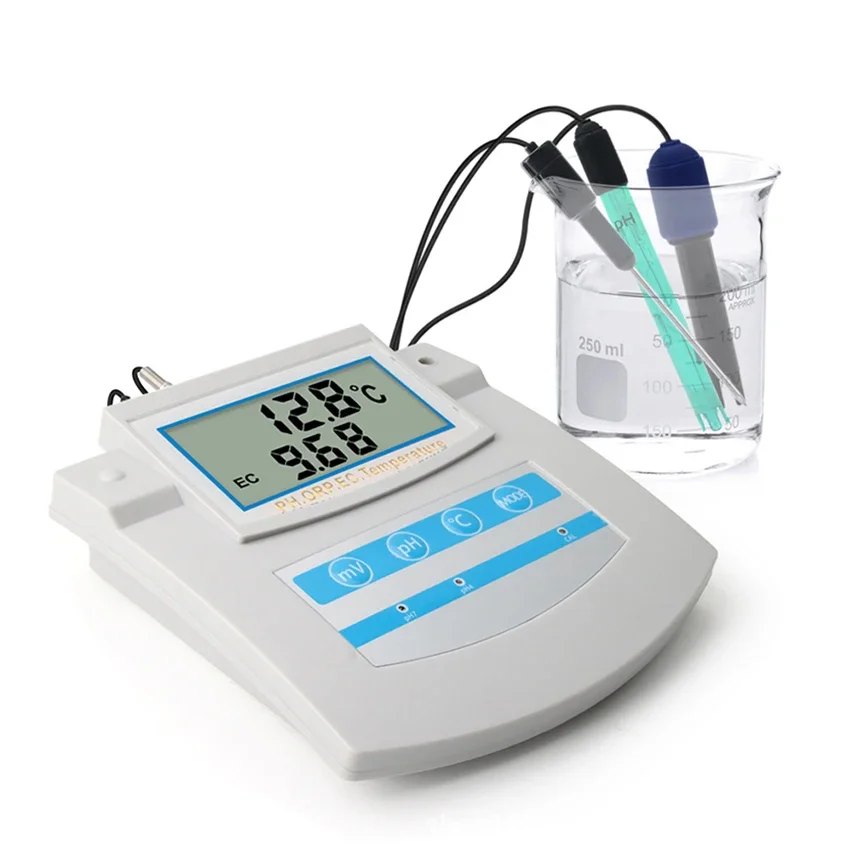 Water Quality Monitor PH Temperature Benchtop Tester Meter for Swimming Pool, Aquarium, Laboratory