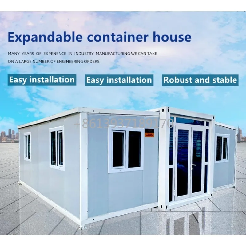 Tiny Home for Sale Prefab Modular Homes Expandable Container House with 2 Bedrooms 1 Fully Equipped Kitchen and Bathroom
