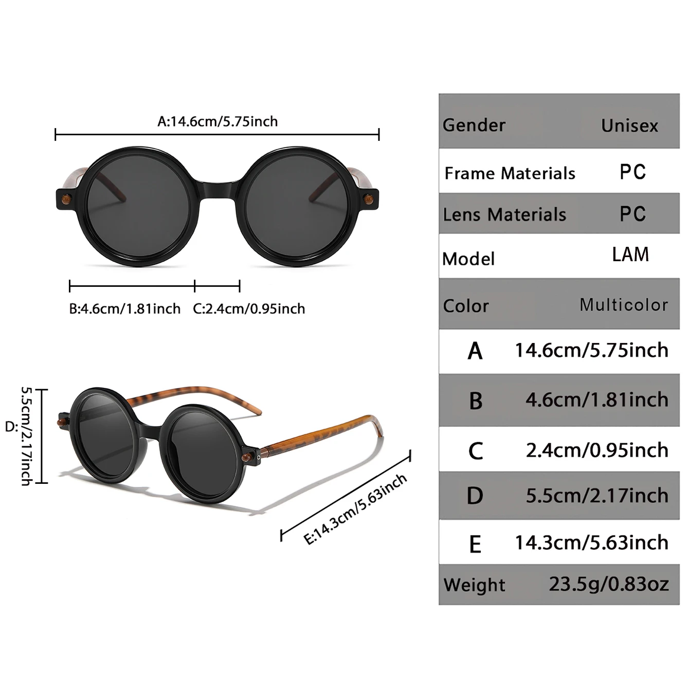 Retro Candy Color Sunglasses Blue Light Blocking Vintage Round Eyewear Trendy Designer Goggles with Box Fashion Accessories