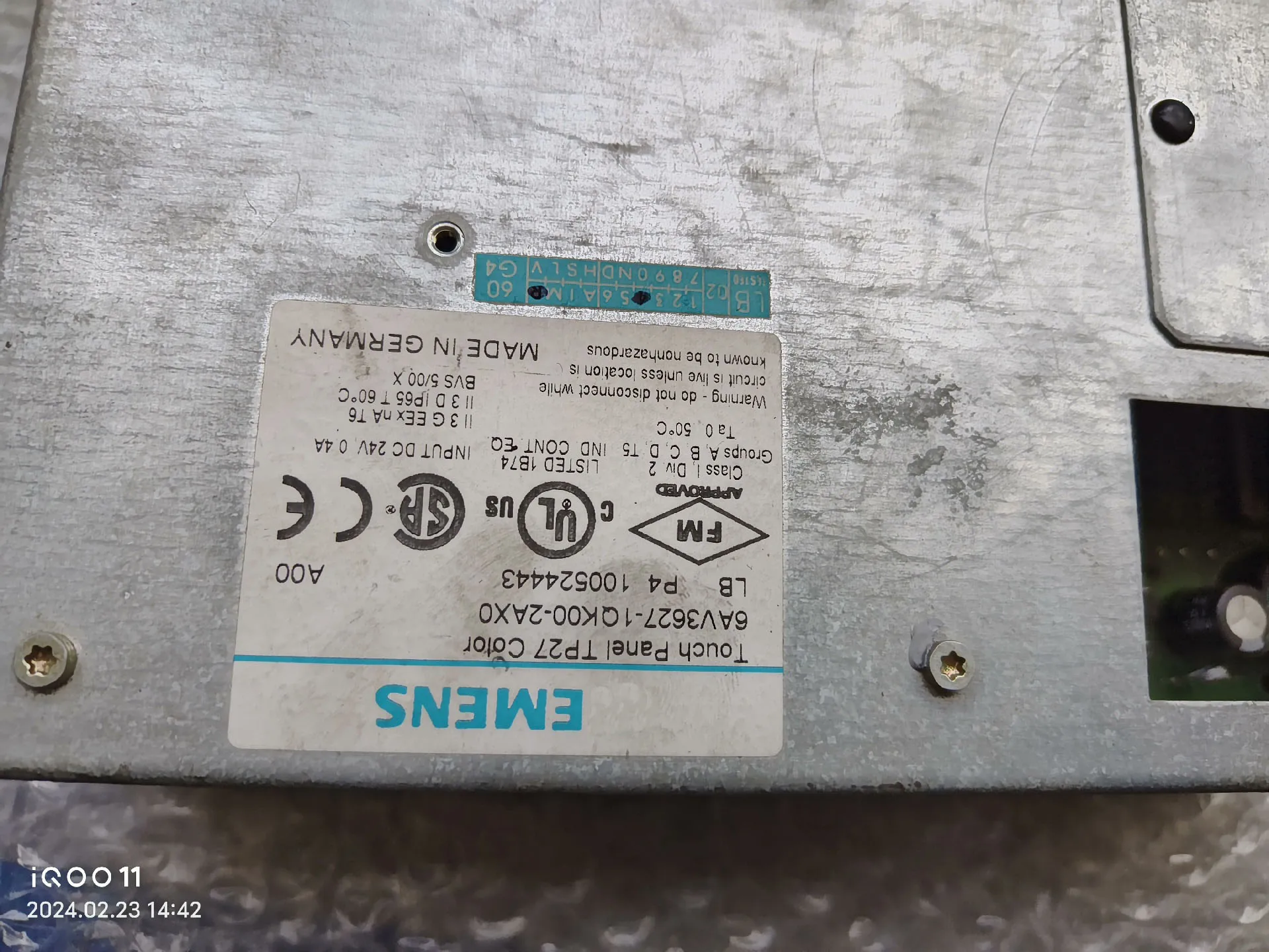 Panel HMI 6AV3627-1QK00-2AX0 dla Siemens 6AV3 627-1QK00-2AX0