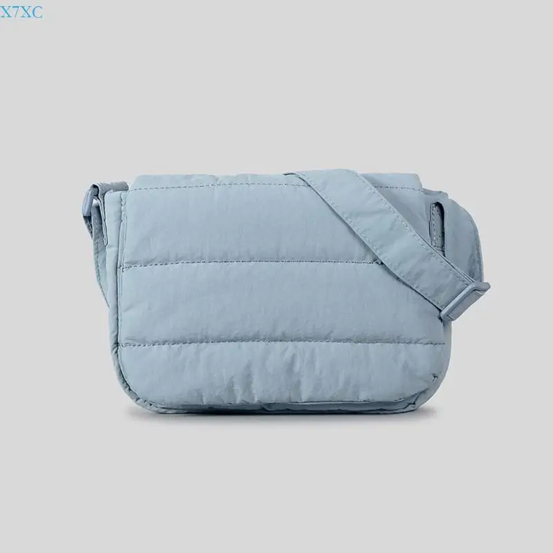 

X7XC Lightweight Down Cotton Shoulder Bag Fashionable and Practical Handbag for Women